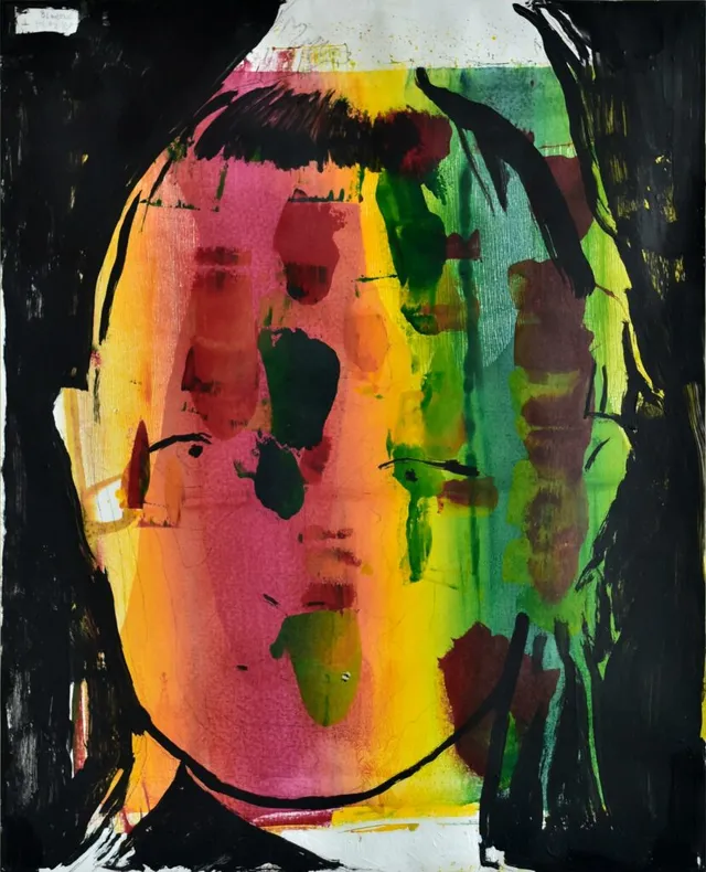 Model Nr.39 2018 Öl & Acryl auf Papier 50X40Cm