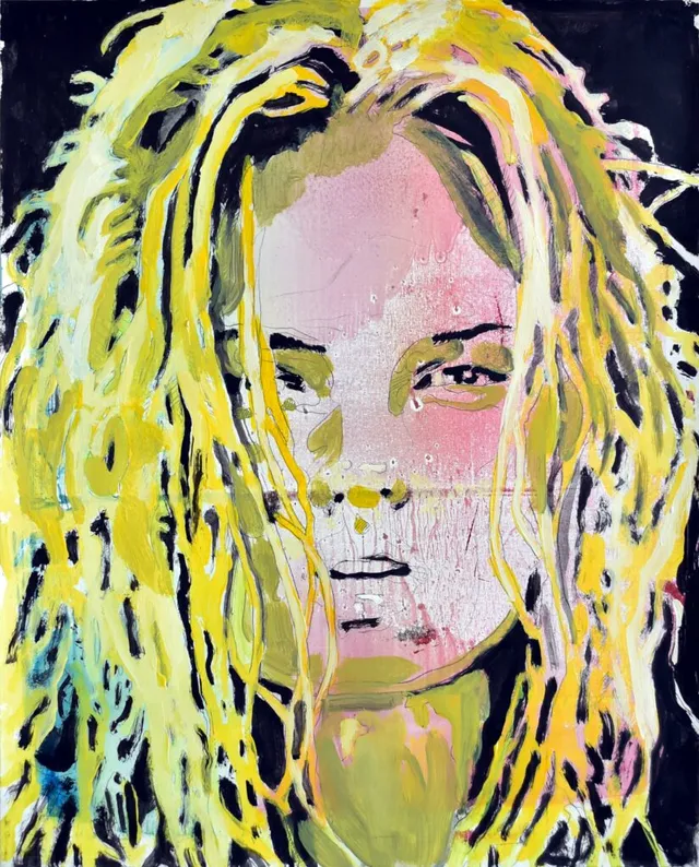 Model Nr.5, 2018, Öl & Acryl auf Papier, 50X40Cm