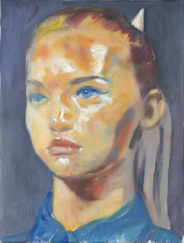 Einhorn, 2024, 40X30Cm, Öl auf Leinwand