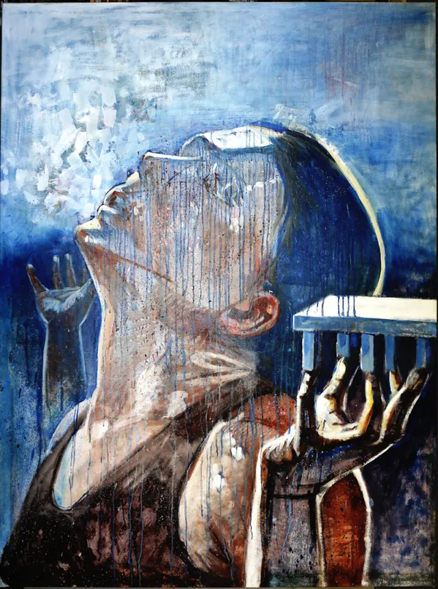 RegenTag, 200X150, Öl auf Papier(Hanji), 2014