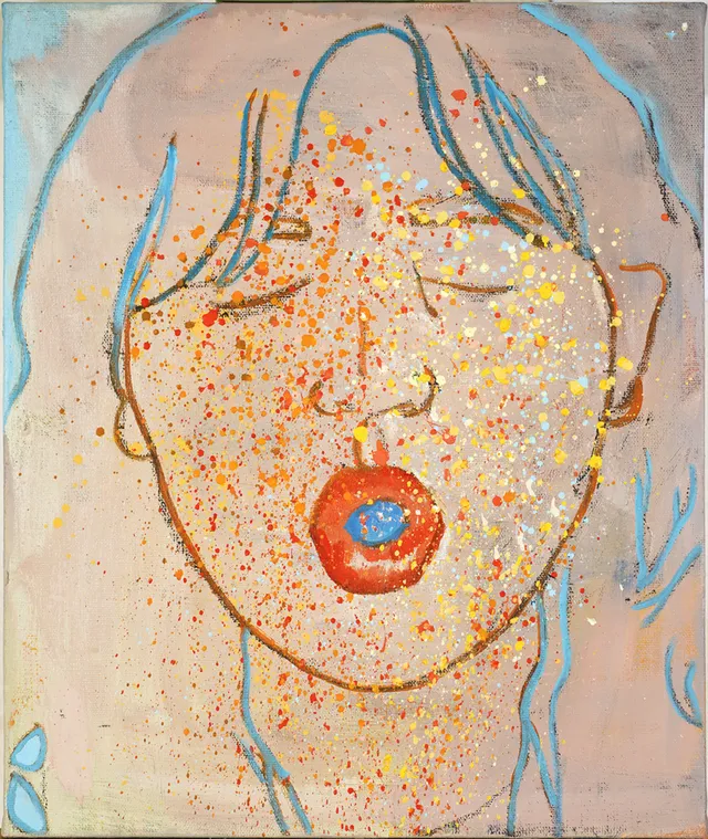 hebt leicht auf, 2023, Öl auf Leinwand, 55X46Cm