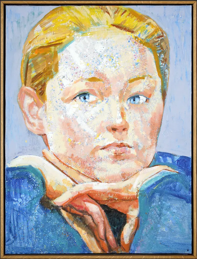 hell Blau, 2023, 80X60cm, Öl auf Leinwand